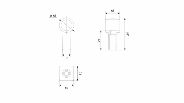Держатель HOLD Original RN001BL.23 (под прутки CUSTOMIZE (NUDE PR001, LINE PR003))
