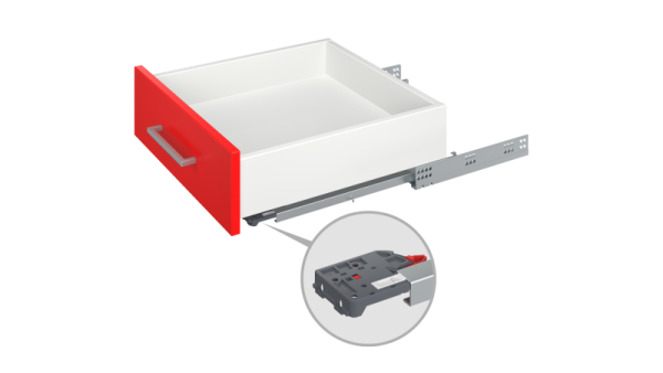Направляющие механизмы B-Slide DB8782Zn/270 скрытого монтажа, доводчик, неполн.выдвиж., пласт.фиксат
