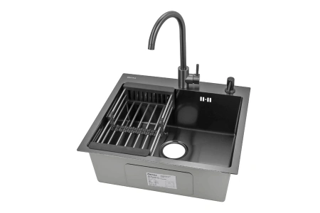 Кухонная мойка ARONA  ARS 500*505 BLACK PVD NANO