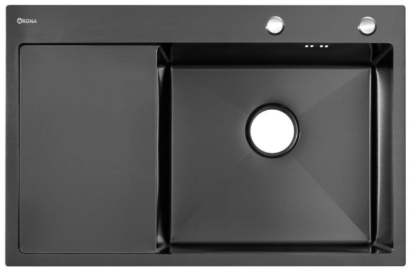 Кухонная мойка ARONA  ARS 780*505 R BLACK PVD NANO