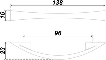 Мебельная ручка RS005SC.4/96
