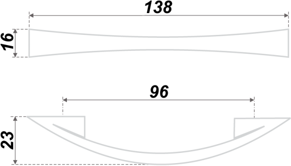 Мебельная ручка RS005SC.4/96