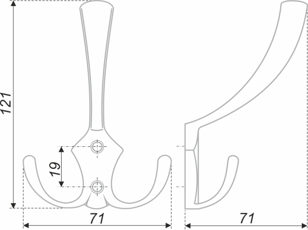 Мебельный крючок K302AB.6
