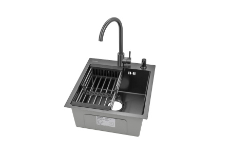 Кухонная мойка ARONA  ARS 450*505 BLACK PVD NANO